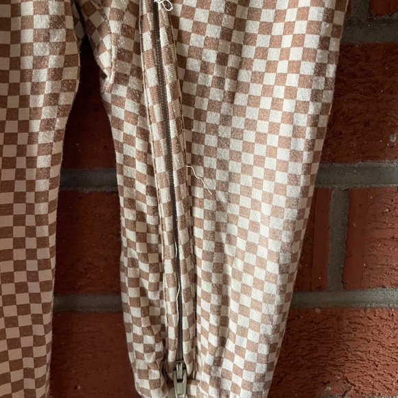 Brixton Phoenix Brown Check | Bamboo Zip Romper - Picture 4 of 4